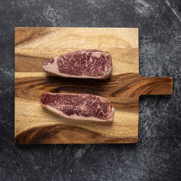 Wagyu NY Strip Steaks (MBS 9+)